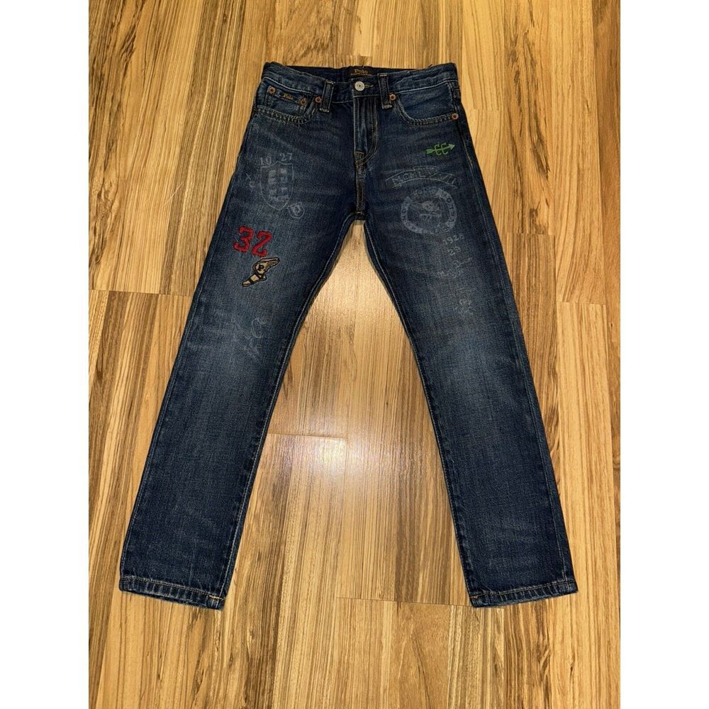 Polo Ralph Lauren Sullivan Boy's Sz 6 Slim Denim Jeans P Wing‎ EUC